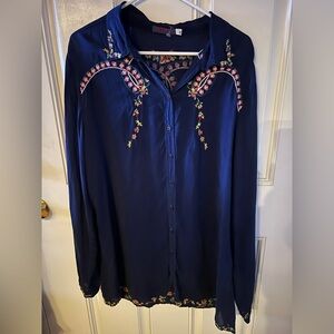 Johnny Was Button Down Blouse XL